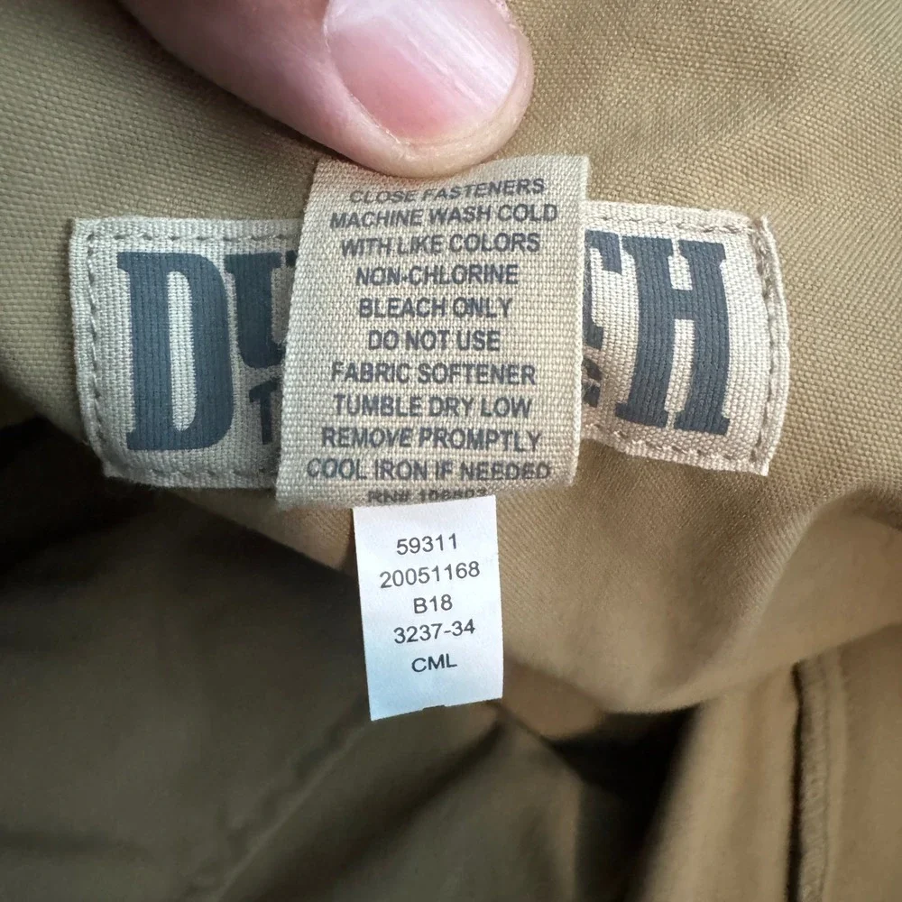 Duluth Trading Co Dry on the Fly Cargo Pants Mens 3XL Camel Brown Nylon Belted